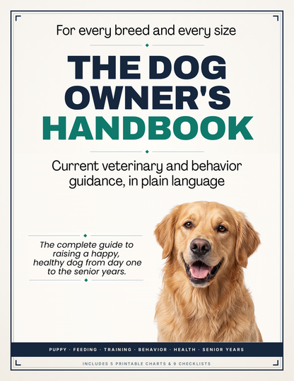 The Dog Owner's Handbook (120 Pages + 5 Printable Charts)